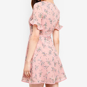 Pink Floral Mini Dress
