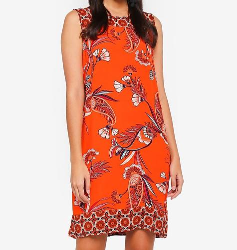 Sleeveless Floral Print Mini Dress