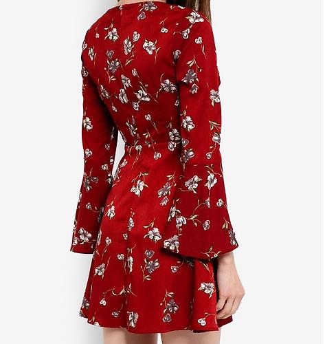 Red Floral Mini Dress